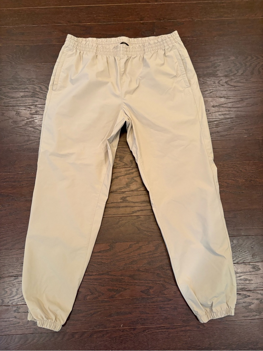 Men's Elastic-Waist Joggers in Beige